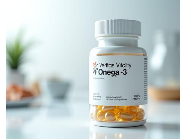 High quality Omega-3 supplement bottle